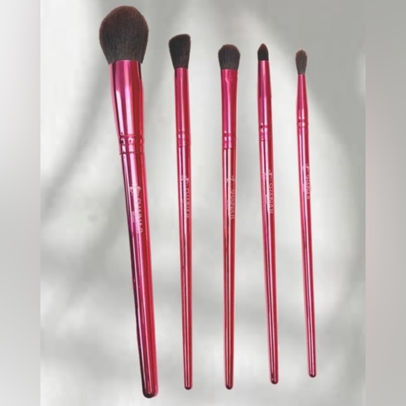 SHAINA B || Miami Fab - 5 Piece Essential Brush Set in Metallic Pink 💗NIB💗 - Picture 8 of 8